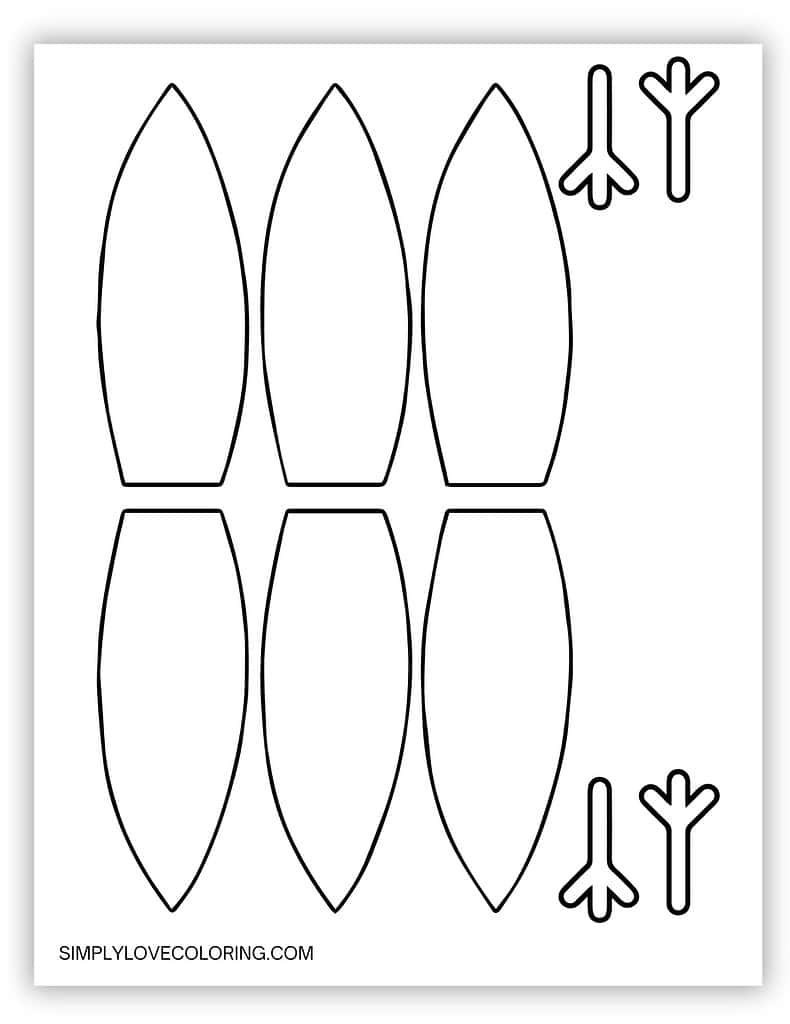 turkey templates (free pdf printables) - simply love coloring